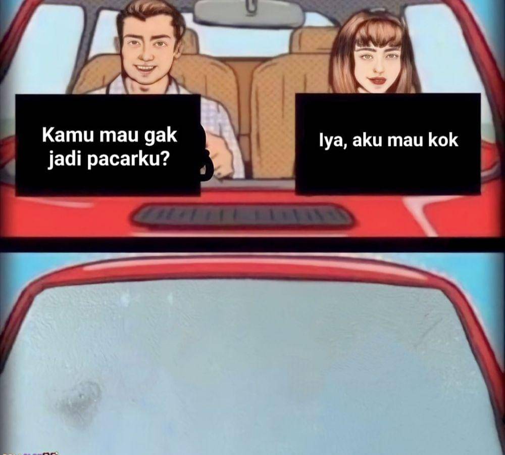 momen diturunkan dari mobil (instagram.com/statuslucu_official)