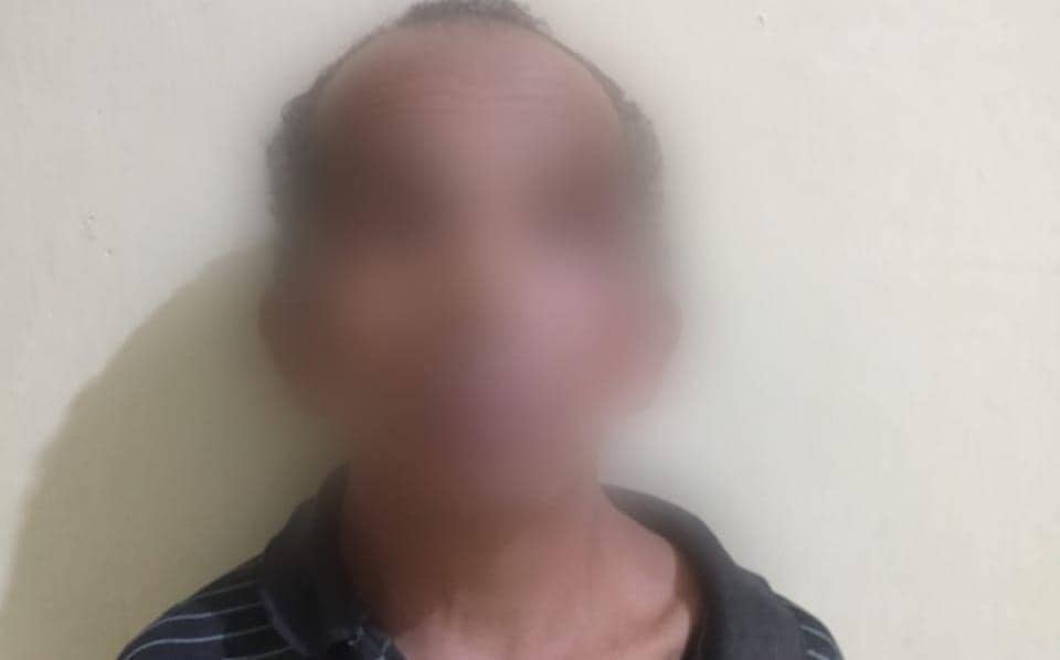 Sosok pelaku pembunuhan inisal PT. (DOK. Polsek Kedaton).