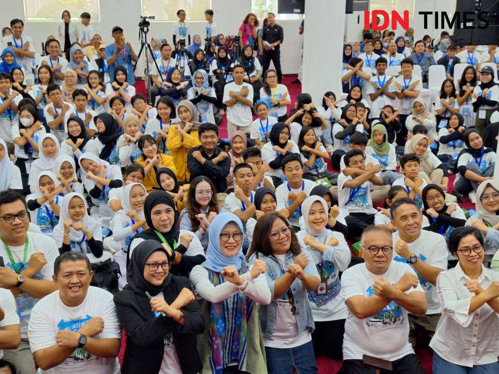 agenda Puncak Perayaan Internet Safer Day di Kemenko PMK, Jakarta Pusat, Sabtu (24/2/2024). (IDN Times/Lia Hutasoit)