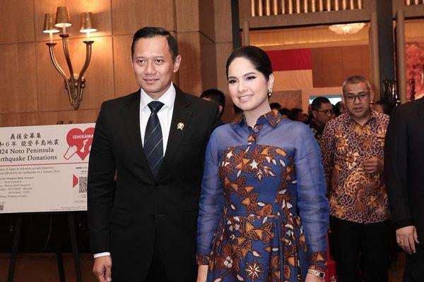 7 Potret Annisa Pohan Dampingi AHY Hadiri Ultah Kaisar Jepang
