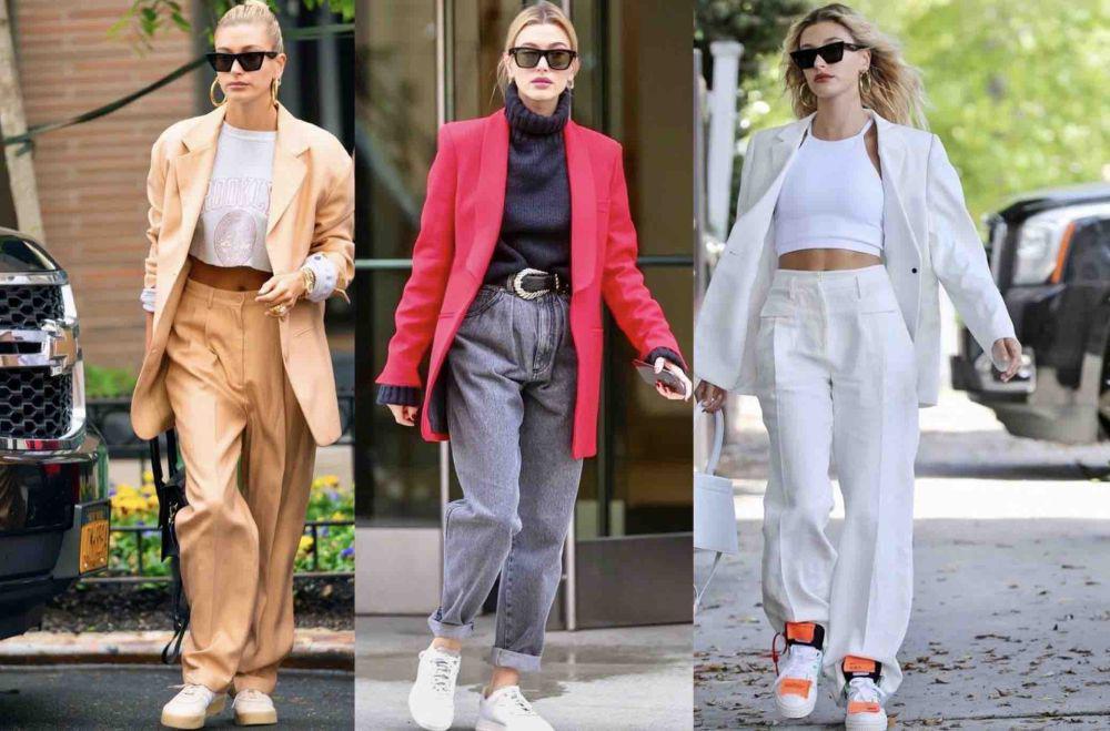 7 Ide Outfit Blazer ala Hailey Bieber, Dari Look Classy hingga Sporty