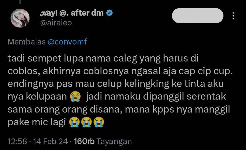 cerita lucu saat pemilu (x.com/airaie)