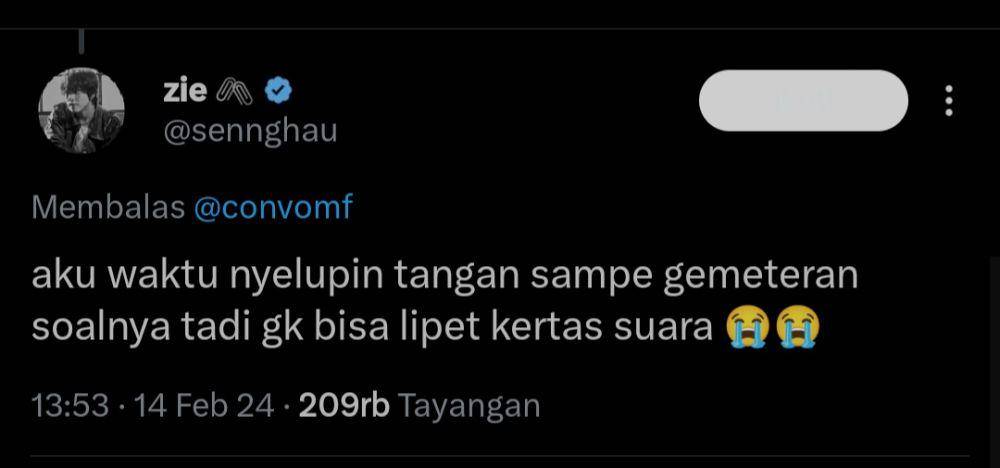 cerita lucu saat pemilu (x.com/sennghau)