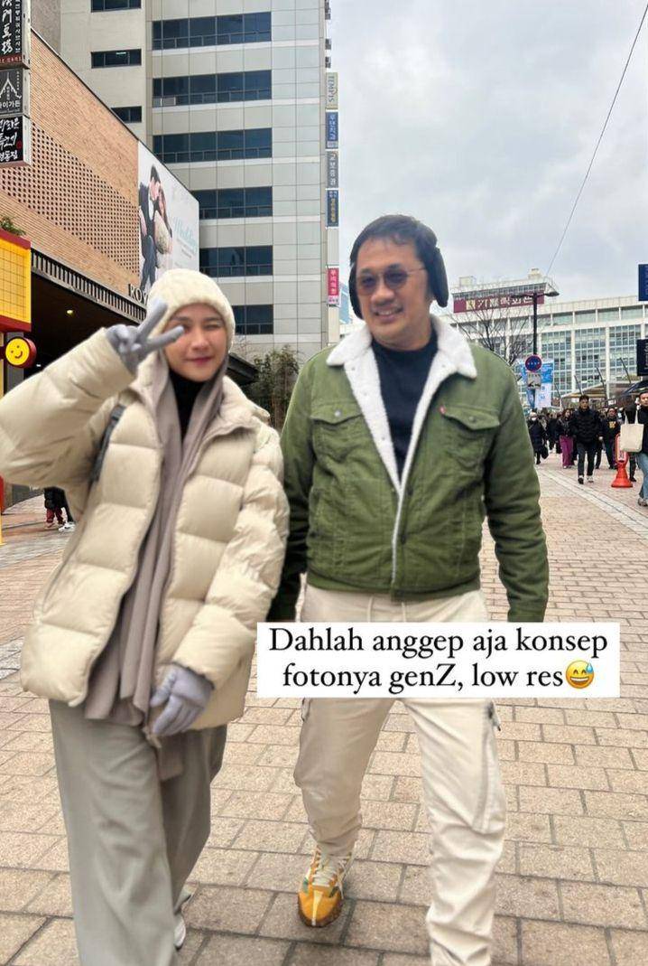 potret Zaskia Adya Mecca dan Hanung Bramantyo di Korea (instagram.com/zaskiadyamecca)