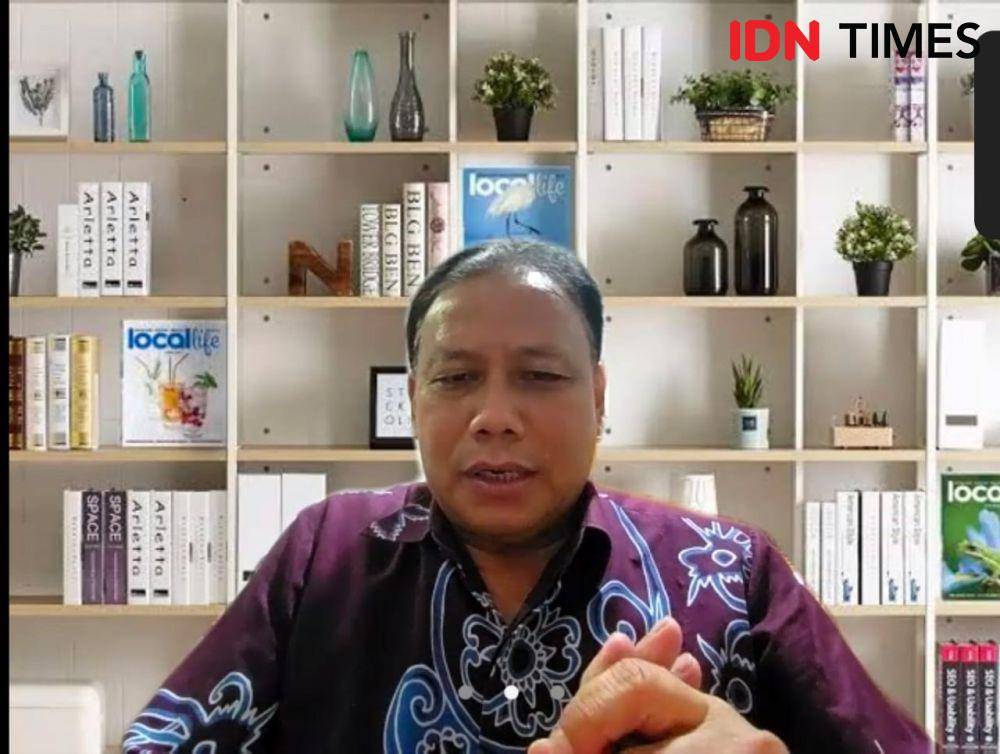 Mantan Ketua Bawaslu 2017-2022, Abhan (Tangkap layar/IDN Times/Ilman Nafi'an)