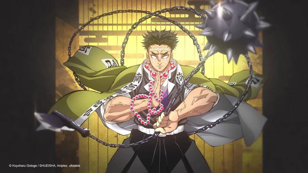 senjata unik Gyomei Himejima (dok. ufotable/Demon Slayer: Kimetsu no Yaiba)