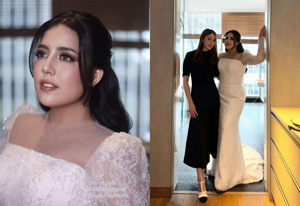 7 Gaya Resepsi Nikah Nessie Judge, Gaunnya Simpel tapi Elegan!