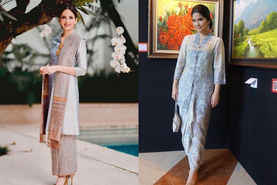9 Adu Gaya Kebaya dan Dress Annisa Pohan Vs. Bianca Adinegoro, Glam!