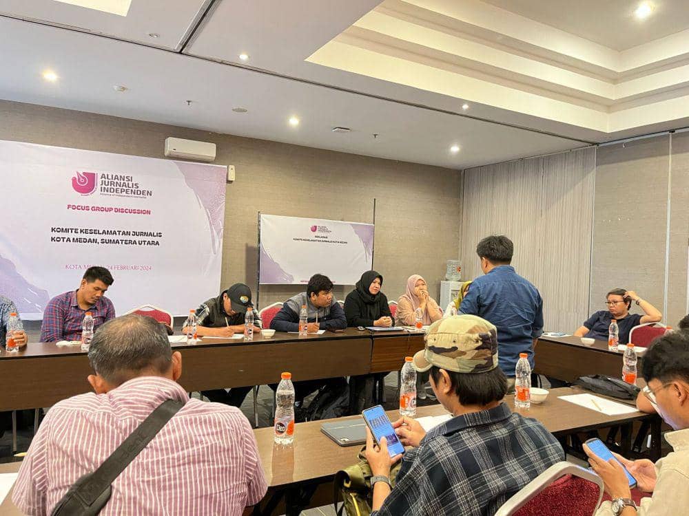 Komite Keselamatan Jurnalis Sumatra Utara resmi dibentuk pada Sabtu (24/2/2024). (Dok KKJ Sumut)