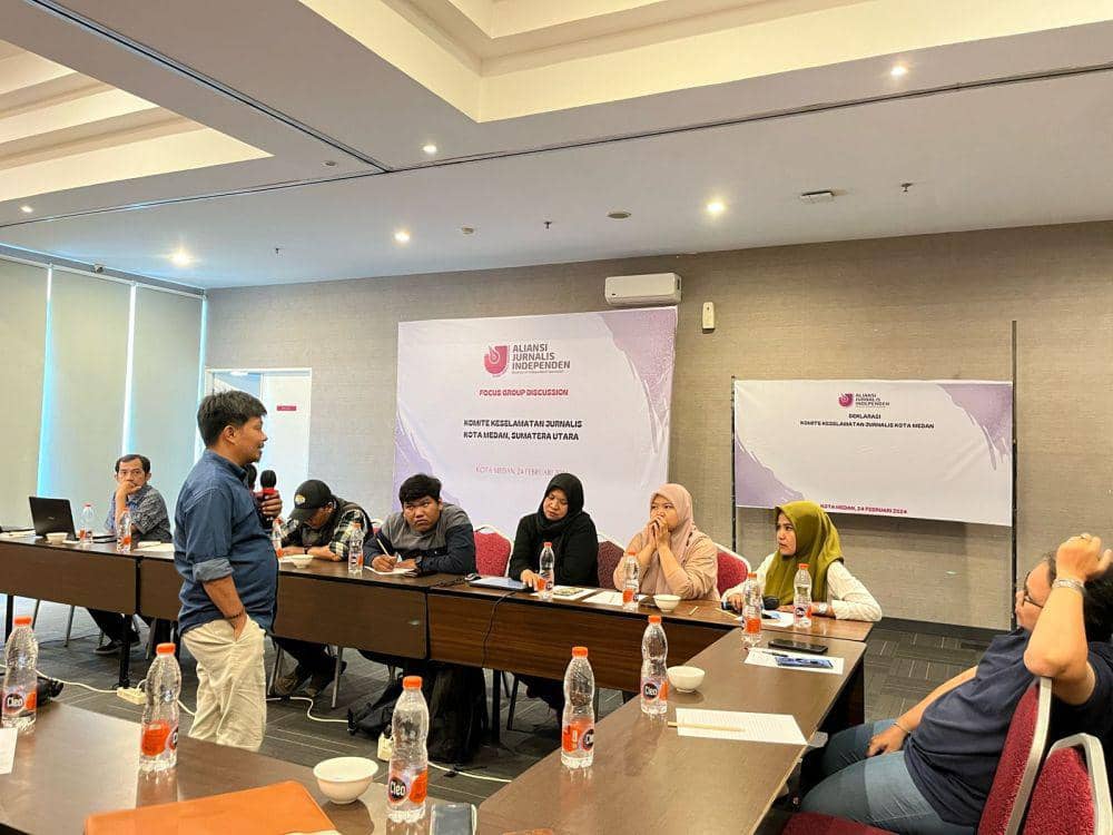Komite Keselamatan Jurnalis Sumatra Utara resmi dibentuk pada Sabtu (24/2/2024). (Dok KKJ Sumut)