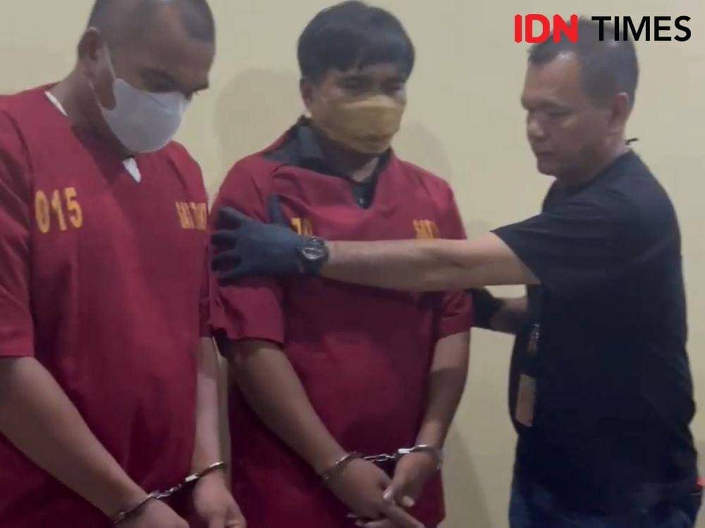 Pelaku penikaman di THM Pontianak diringkus polisi. (IDN Times/Teri),