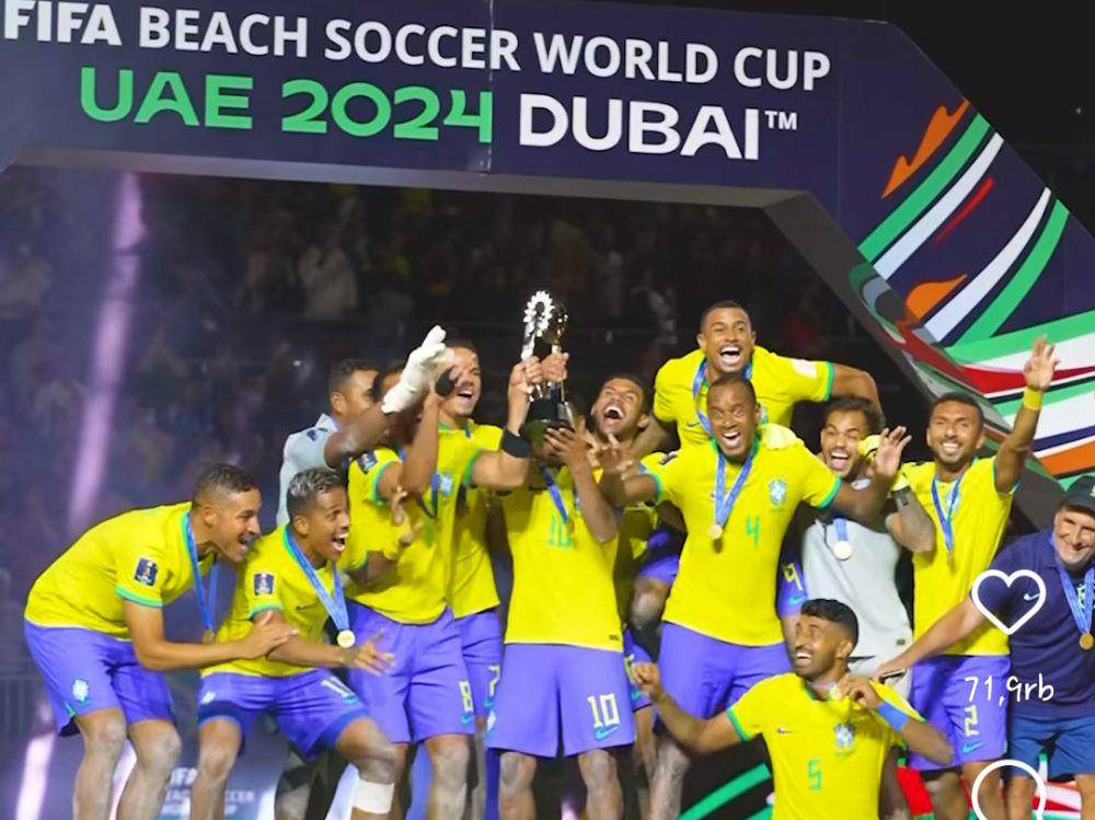 Brasil juara Piala Dunia Sepak Bola Pantai 2024. (dok. instagram.com/fifaworldcup)