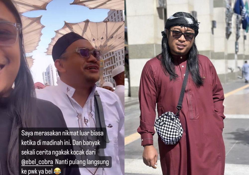 8 Potret Praz Teguh dan Ebel Cobra Pergi Umrah, Ada Kejadian Kocak!