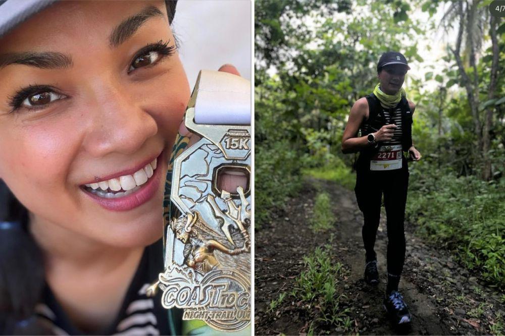 7 Potret Nirina Zubir Ikutan Virgin 15K Trail Running, Bawa Medali!