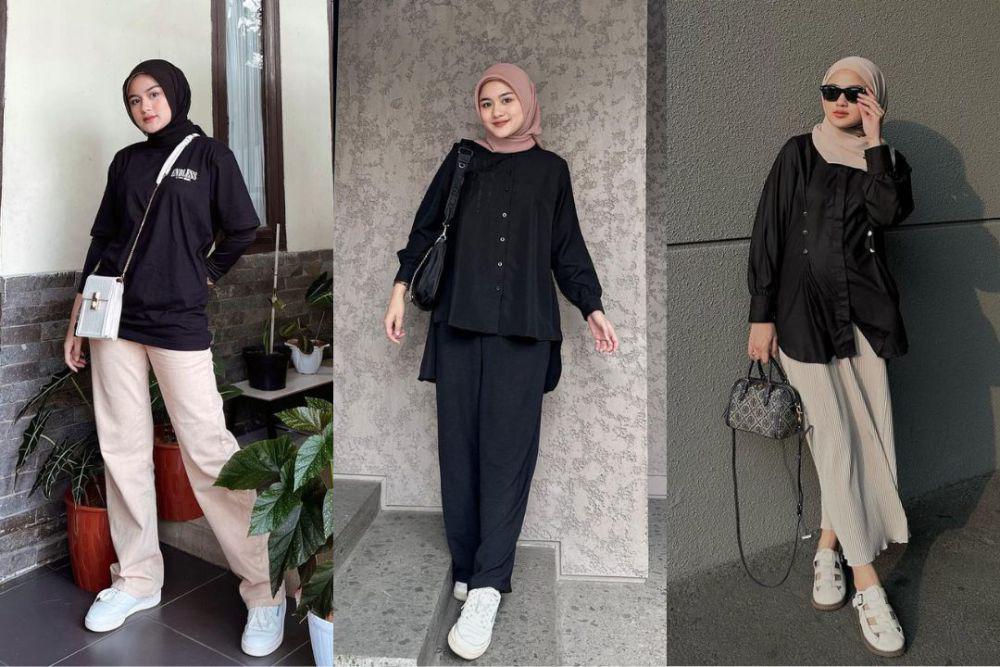10 OOTD Hijab Nuansa Hitam ala Ivanka Fasha, Kesukaan Cewek Mamba!