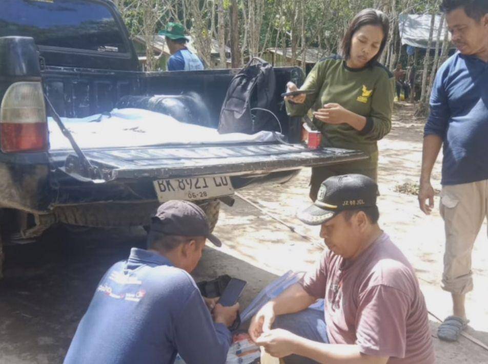 Penampakan anak gajah liar di TNWK terkena jerat seling. (DOK. Balai TNWK).