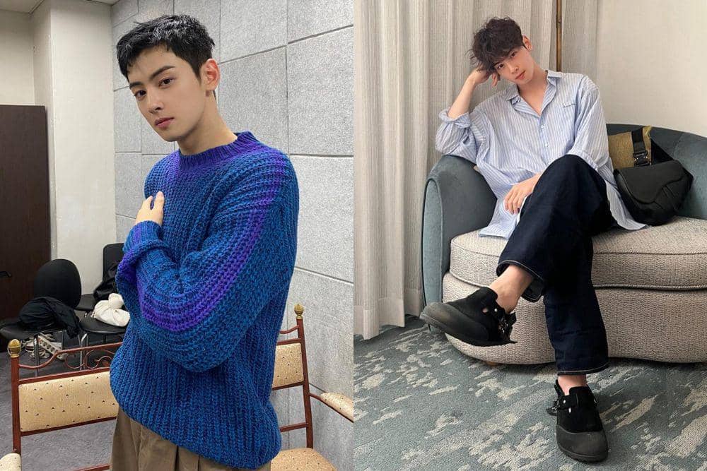 7 Inspirasi OOTD Nuansa Biru ala Cha Eun Woo, Segar dan Modis!