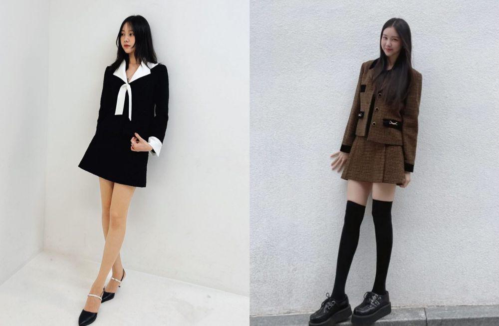 11 Ide Outfit Korean Style ala Kim Yewon yang Stylish buat ke Kantor!
