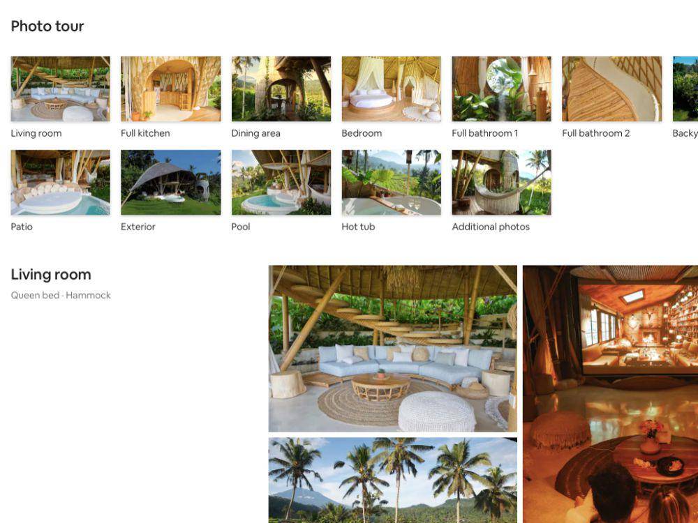 Detail foto penginapan dan fasilitas di Airbnb (www.airbnb.com)