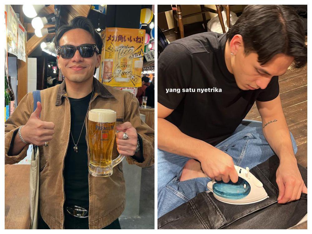 10 Momen Jefri Nichol Liburan di Jepang, Laundry dan Setrika Sendiri