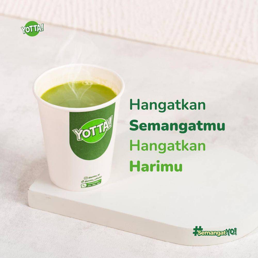 Potret Menu Matcha Latte Hot di YOTTA! (instagram.com/yotta_id)