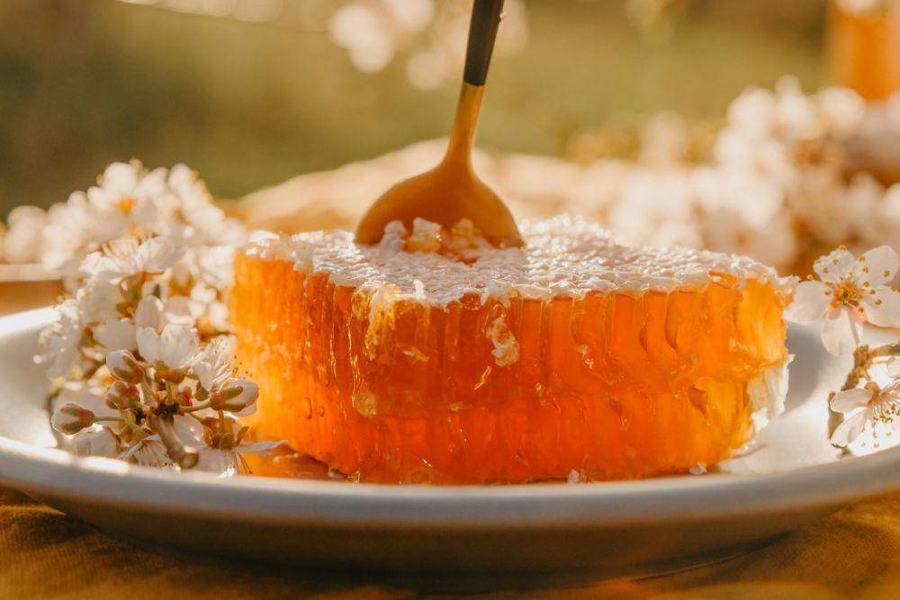 ilustrasi langkah menyimpan honeycomb atau sarang madu (unsplash.com/Anita Austvika)