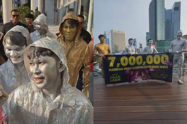 cast Agak Laen jadi manusia silver (instagram.com/pilem.agak.laen)