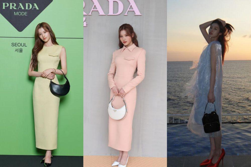 7 Inspirasi Ragam Dress ala Sana TWICE, Elegan dan Chic!