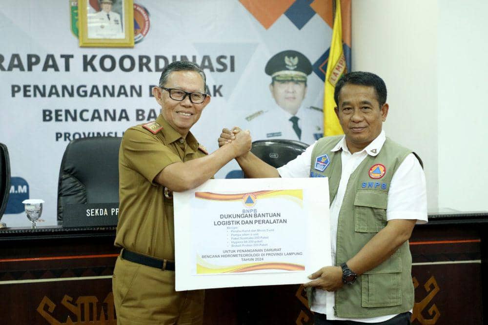 Pasca Banjir, BNPB Salurkan Dana Siap Pakai Rp250 Juta ke Lampung