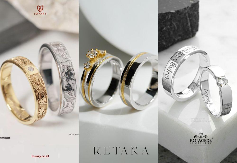 28 Model Cincin Nikah Unik di 2024, dari Simpel sampai Mewah!