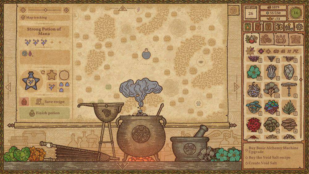 Visualisasi meracik potion di Potion Craft (store.steampowered.com/Potion Craft)
