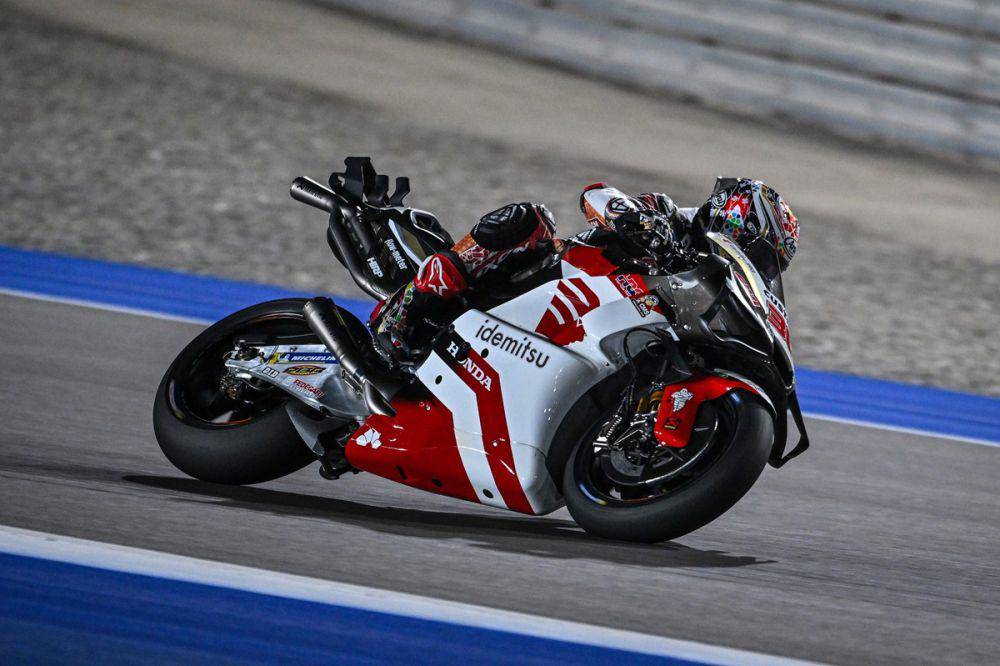 Takaaki Nakagami saat menjalani tes pramusim MotoGP 2024 di Qatar. (twitter.com/lcr_team)