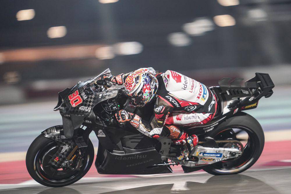 Takaaki Nakagami saat menjalani tes pramusim MotoGP 2024 di Qatar. (twitter.com/takanakagami30)