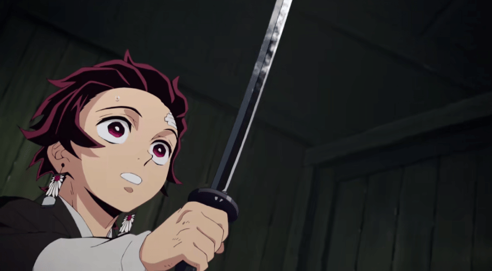 katana nichirin pertama Tanjiro (dok. Ufotable/ Kimetsu no Yaiba)