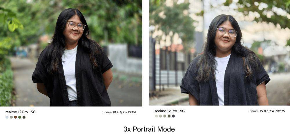 Fitur 3x Portrait dengan Cinematic Bokeh Algorithm pada realme 12 Pro+ 5G (Dok. realme)