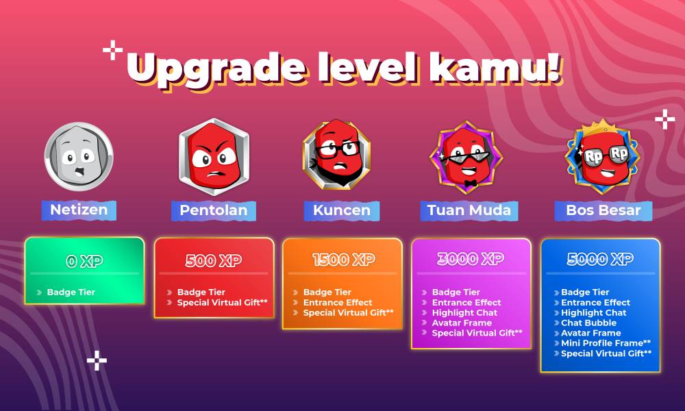 XP per user level IDN App (dok. IDN App)