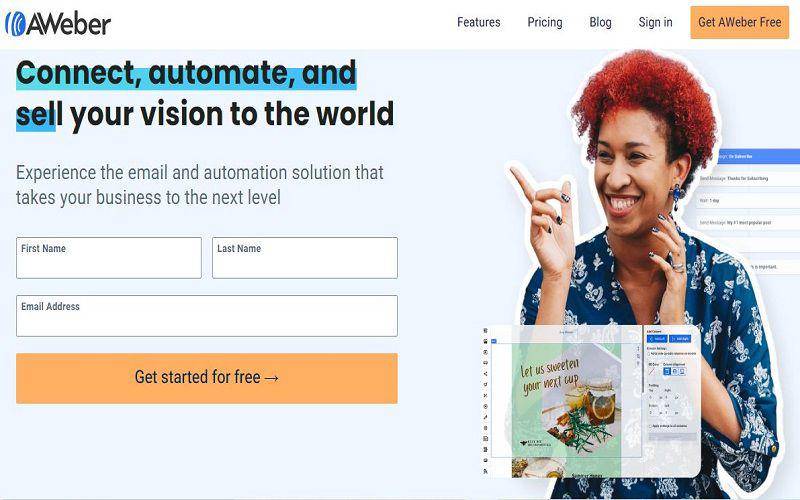 Tampilan platform AWeber (dok. aweber.com)