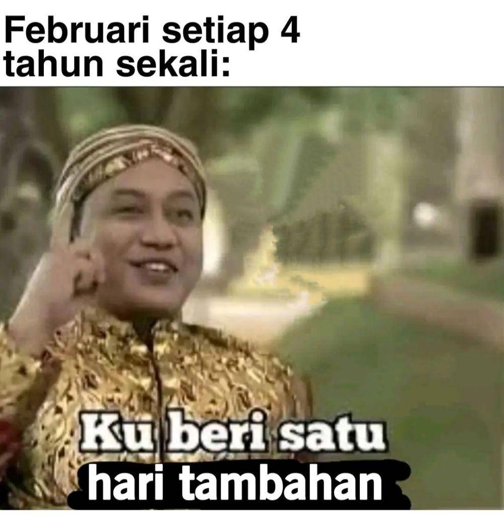 meme tahun kabisat (instagram.com/ngakakkocak)