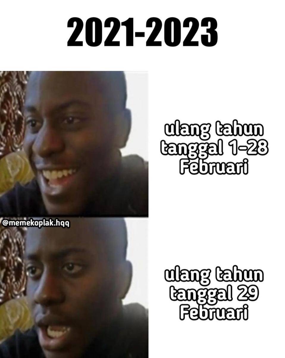 meme tahun kabisat (instagram.com/memekoplak.hqq)