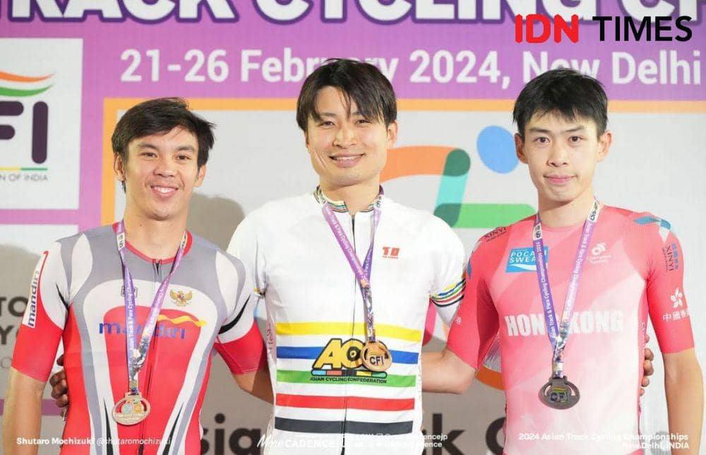 Bernard raih 2 medali dalam 2 kategori di Asian Track Cycling Chamionship 2024. (IDN Times/@ shutaromochizuki).