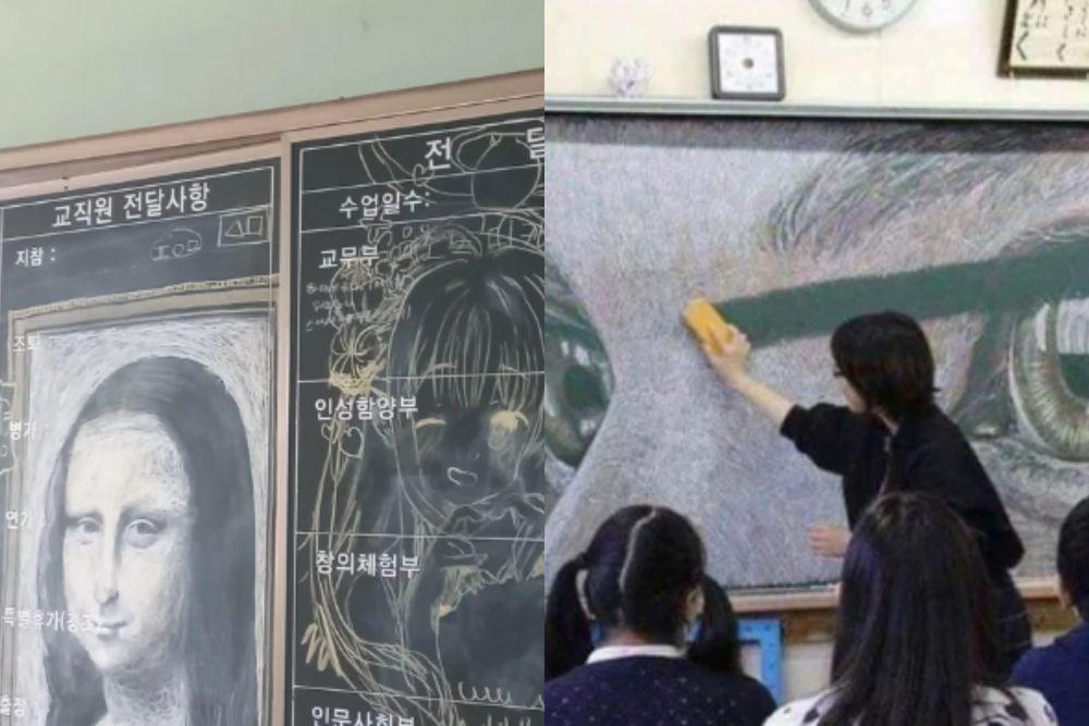 7 Gambar Gak Biasa di Papan Tulis Sekolah, Sayang buat Dihapus!