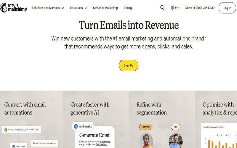 Tampilan platform Mailchimp (dok. mailchimp.com)