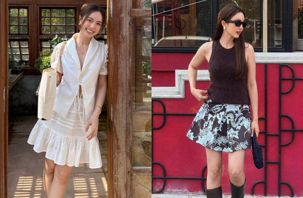 9 Referensi Outfit Girly ala Bua Nalinthip, Manis Pakai Rok!