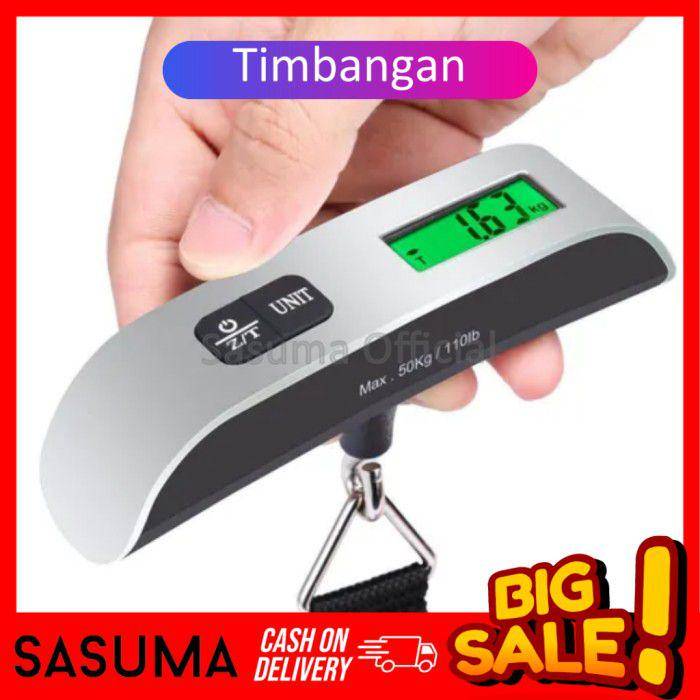 SASUMA Timbangan Koper Tas Bagasi Gantung Travel 50kg Digital (tokopedia.com/Sasuma official store)ma
