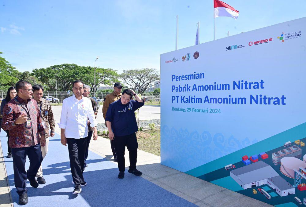 Presiden Jokowi Meresmikan Pabrik Amonium Nitrat di Bontang