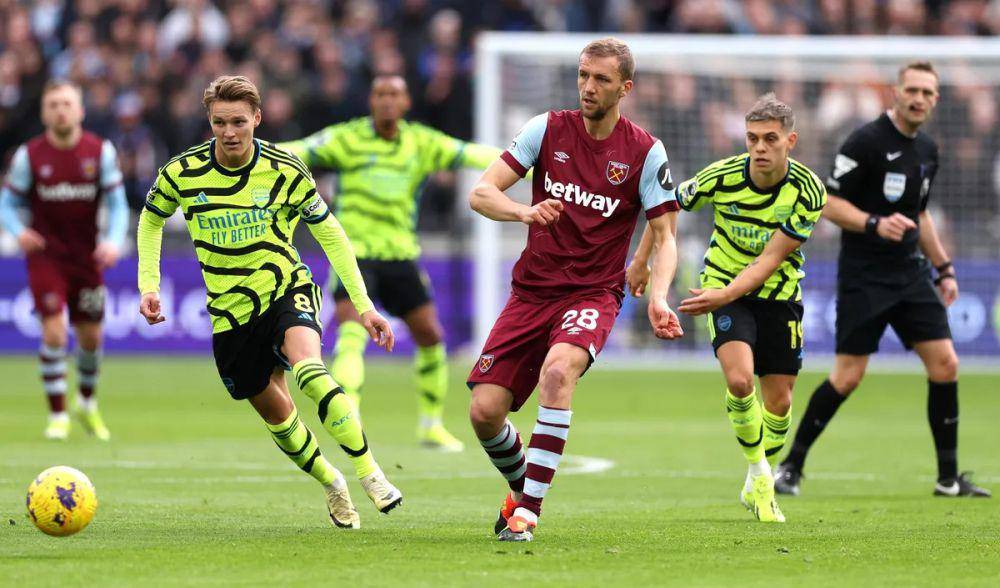 Arsenal melawan West Ham United di Premier League 2023/2024. (premierleague.com)