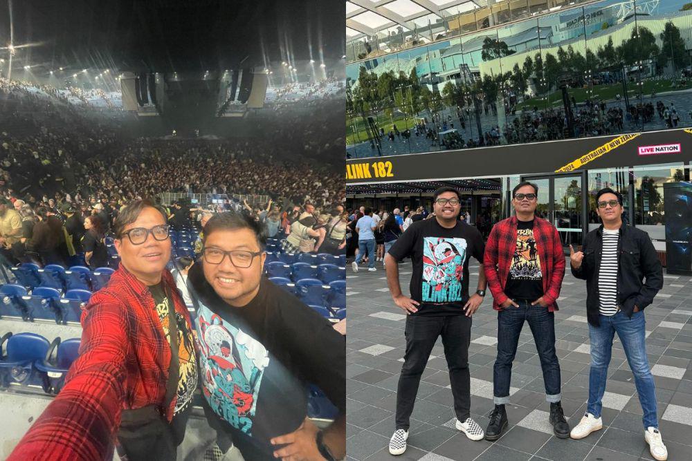 Potret Soleh Solihun Nonton Blink 182 di Melbourne, Dapat Tiket Gratis