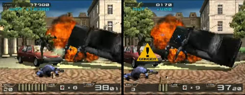 Gameplay Time Crisis II (dok. Namco/Time Crisis II)