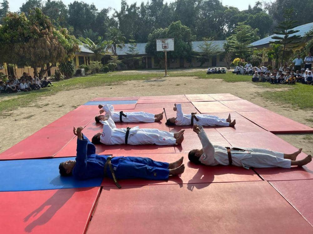 Sosialisasi judo ke sekolah di Deli Serdang (Dok.PJSI Deli Serdang)