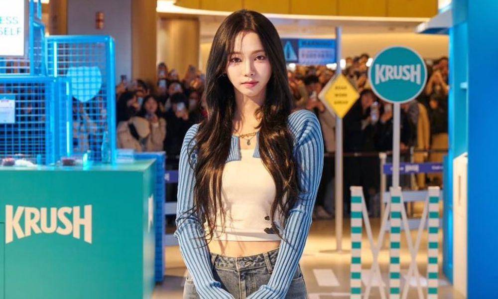 potret Karina aespa di Pop Up Store Krush (instagram.com/krush_beer)